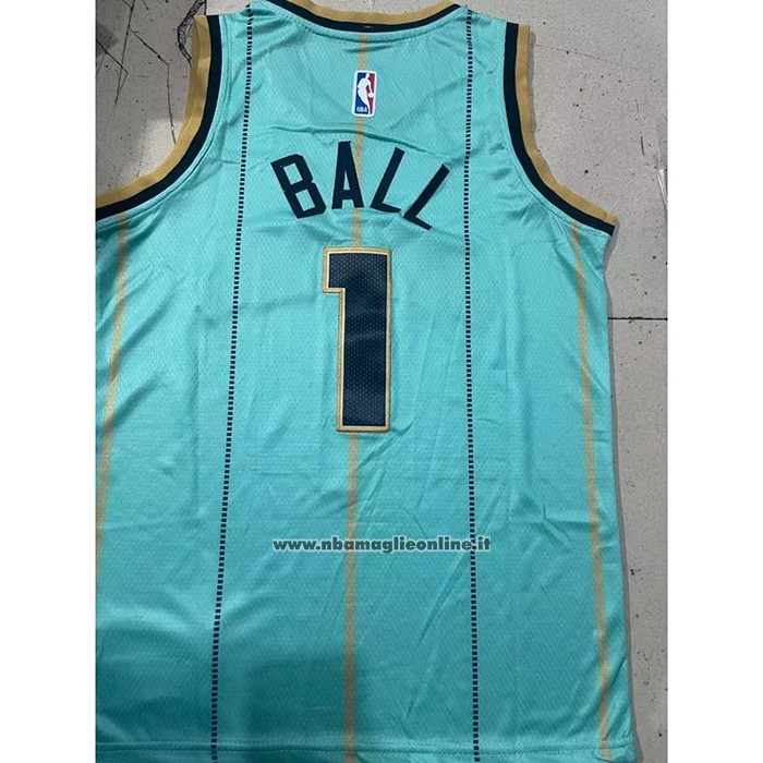 Maglia Bambino Charlotte Hornets LaMelo Ball #1 Citta 2020-21 Verde